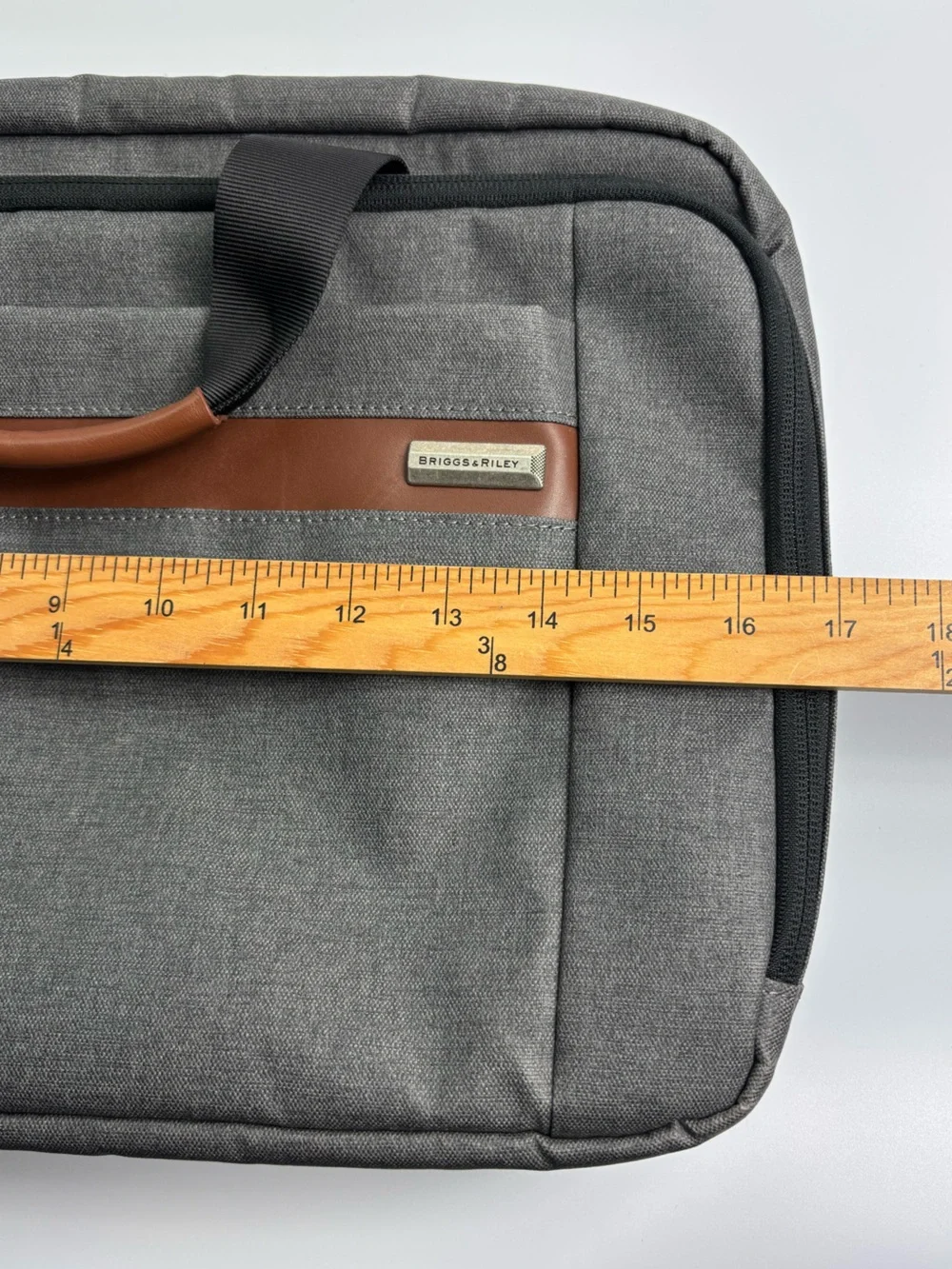 Briggs & Riley Kinzie Street 2.0 Micro Messenger Grey Bag No Shoulder Strap